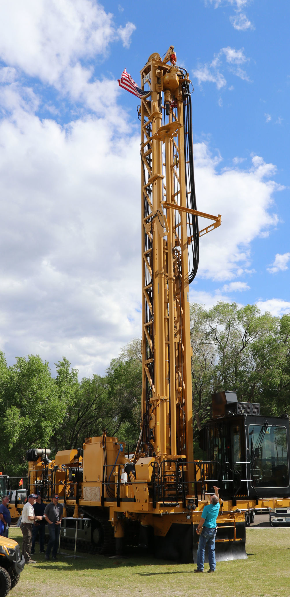 Checking out a drill rig